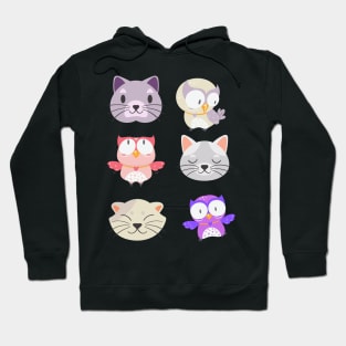 A Cat and an Owl | Cat & Owl | Animals | Gift for PetLovers Hoodie